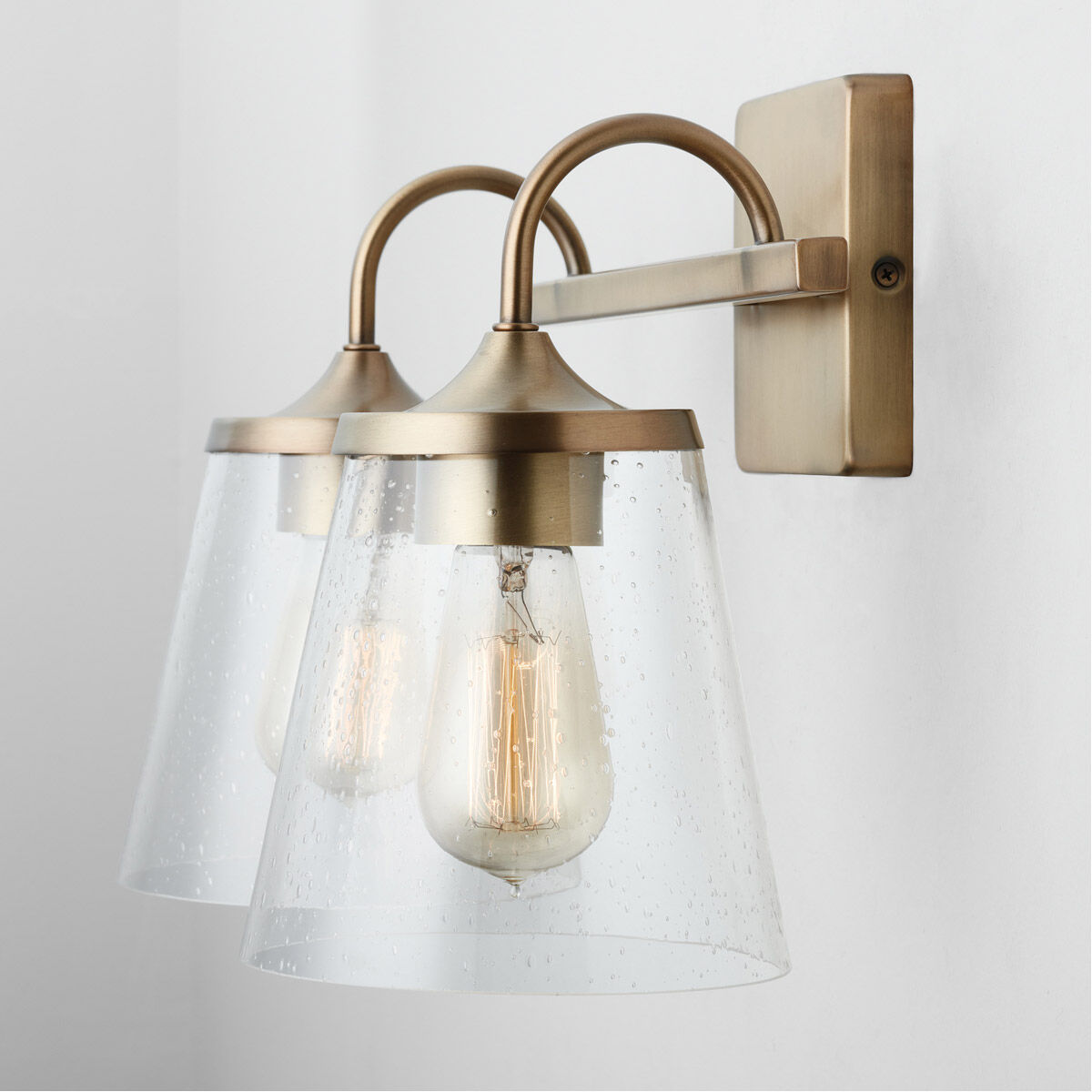 Jayne 2 Light 15.25 inch Aged Brass Vanity Light Wall Light