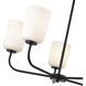 Laphia 5 Light 27 inch Matte Black Chandelier Ceiling Light
