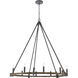 Harwell 10 Light 49.75 inch Antique Millwood Chandelier Ceiling Light