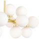 Arya LED 36 inch Satin Gold Island/Pool Table Light Ceiling Light