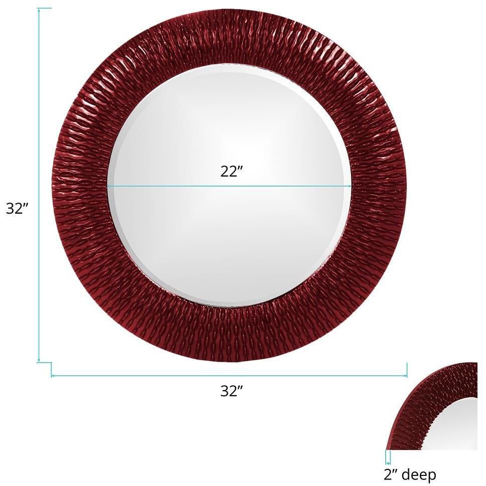 Bergman 32 X 32 inch Burgundy Mirror