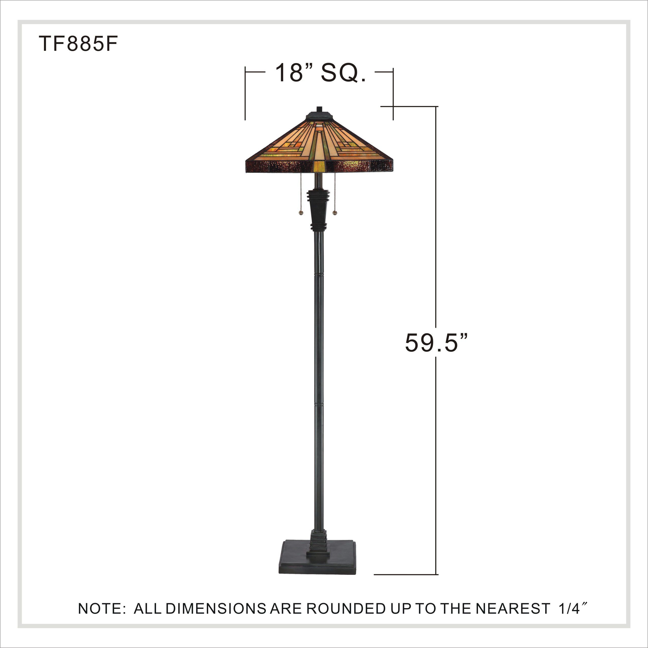 Stephen 60 inch 100 watt Vintage Bronze Floor Lamp Portable Light, Naturals