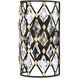 Windsor Sconce Wall Light in Carbon and Havana Gold