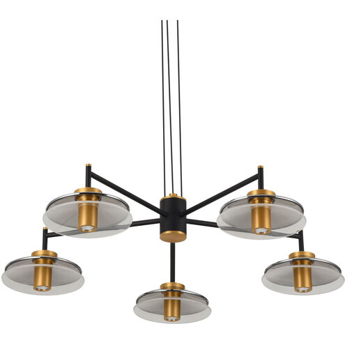 Verona Series 32 inch Black/Gold Chandelier Ceiling Light, Artisan Collection