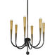 Adley 6 Light 26.5 inch Gradient Brass Chandelier Ceiling Light