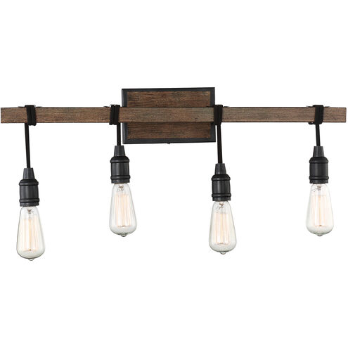 Burgess 4 Light 28 inch Durango Bathroom Vanity Light Wall Light
