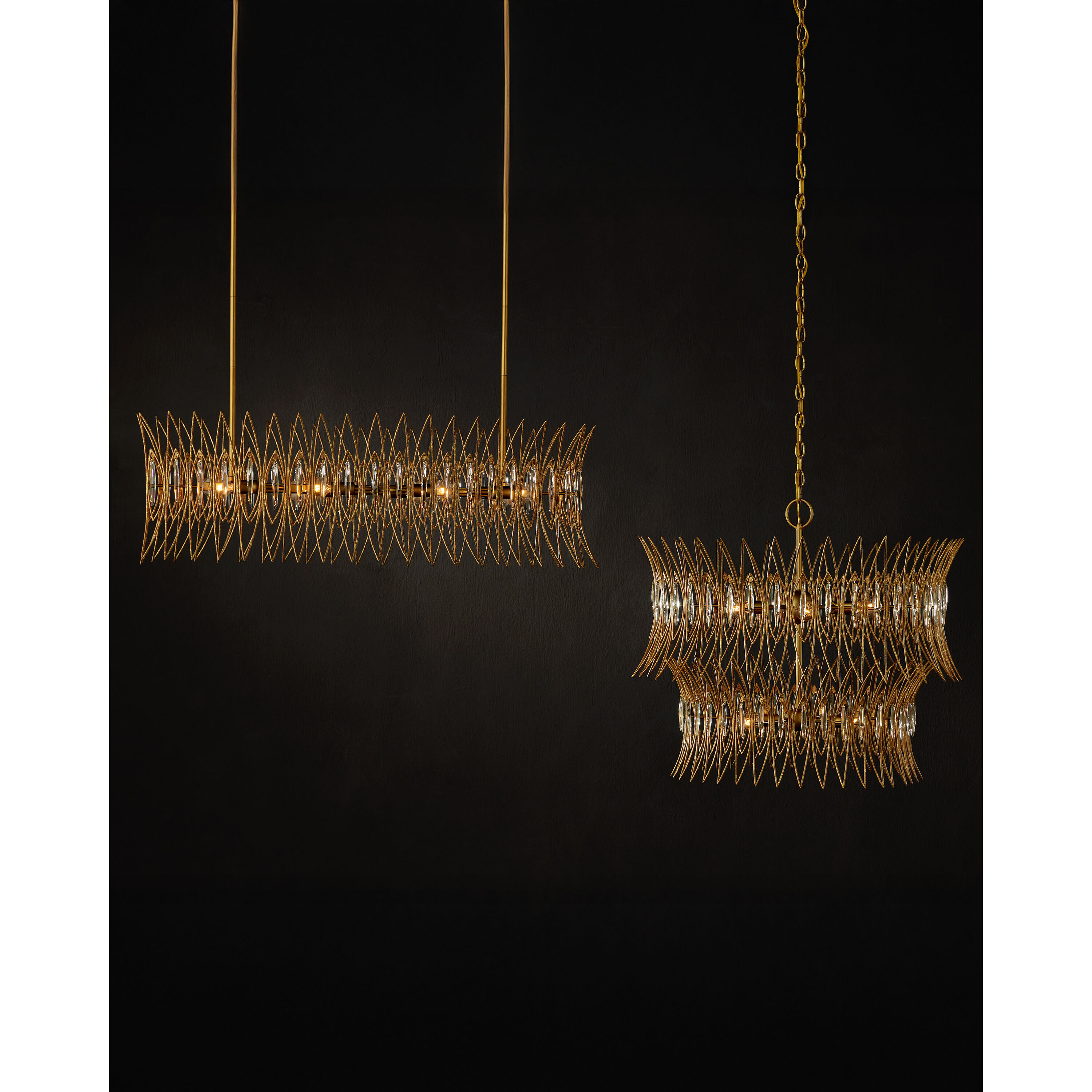 Marquise 8 Light 40 inch Clear/Luxor Gold Chandelier Ceiling Light