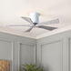 Atlas Irene-5H 42 inch Gloss White with Barn Wood Tone Blades Flush Mount Paddle Fan, Flush Mounted