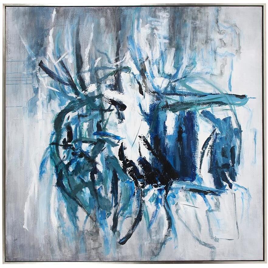 Anger Management 61.5 X 61.5 inch Hand Painted Canvas