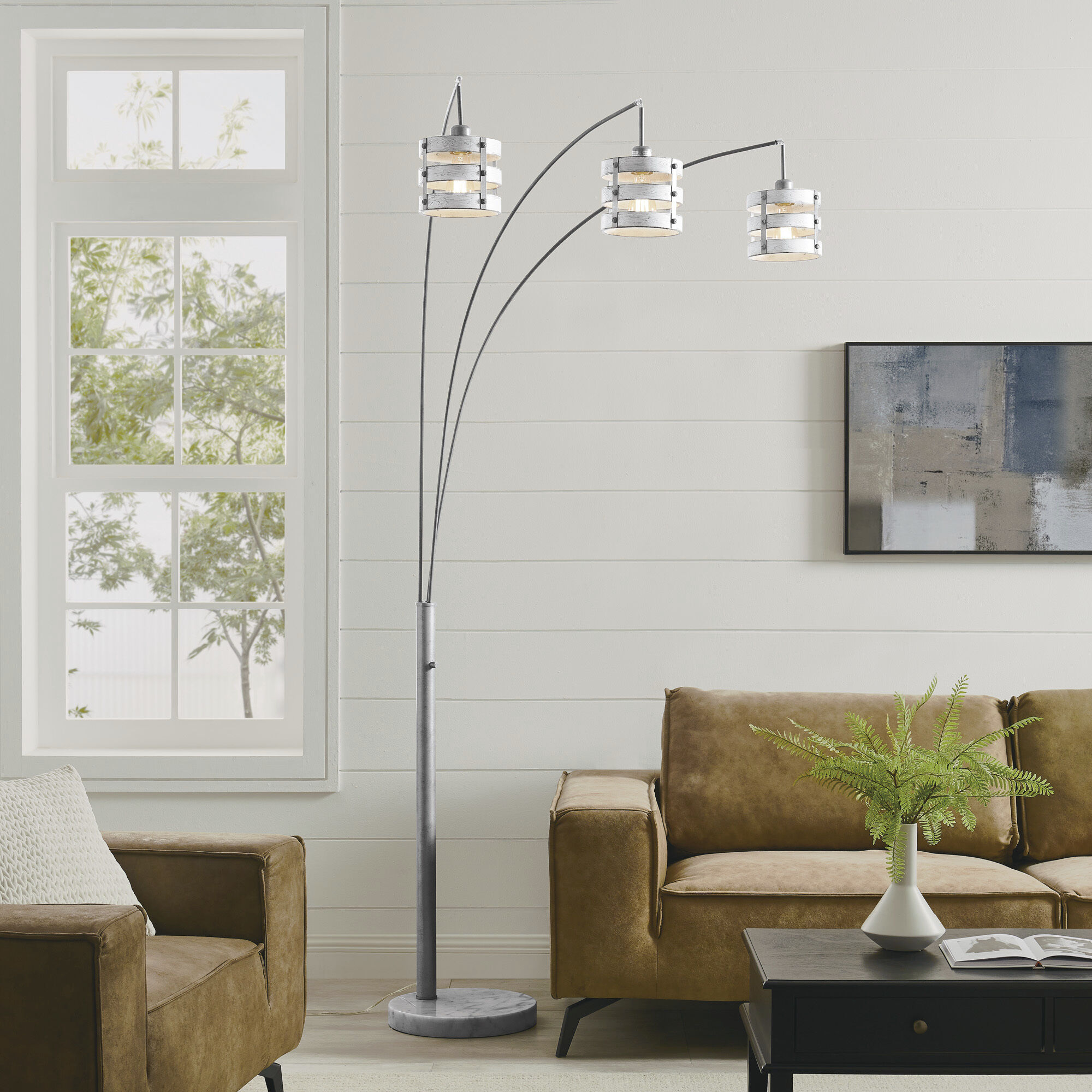 Balta 88 inch 60.00 watt White Wash Arc Lamp Portable Light