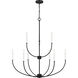 Greenwich 9 Light 32 inch Midnight Black Chandelier Ceiling Light