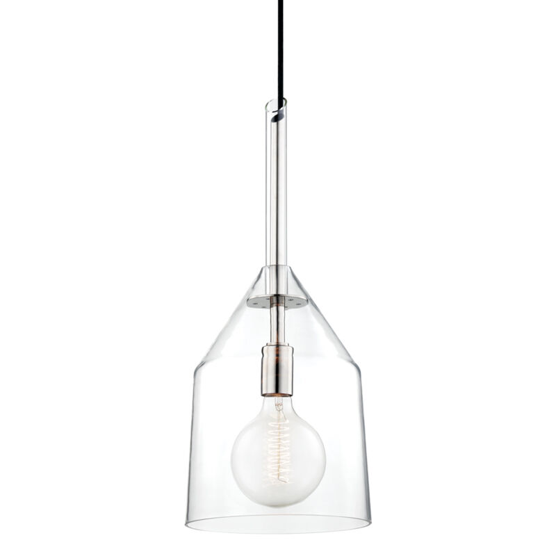 Sloan 1 Light 9.5 inch Polished Nickel Pendant Ceiling Light