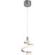 Bejamin LED 7.5 inch Matte Silver/Chrome Mini Pendant Ceiling Light in Matte Silver and Chrome