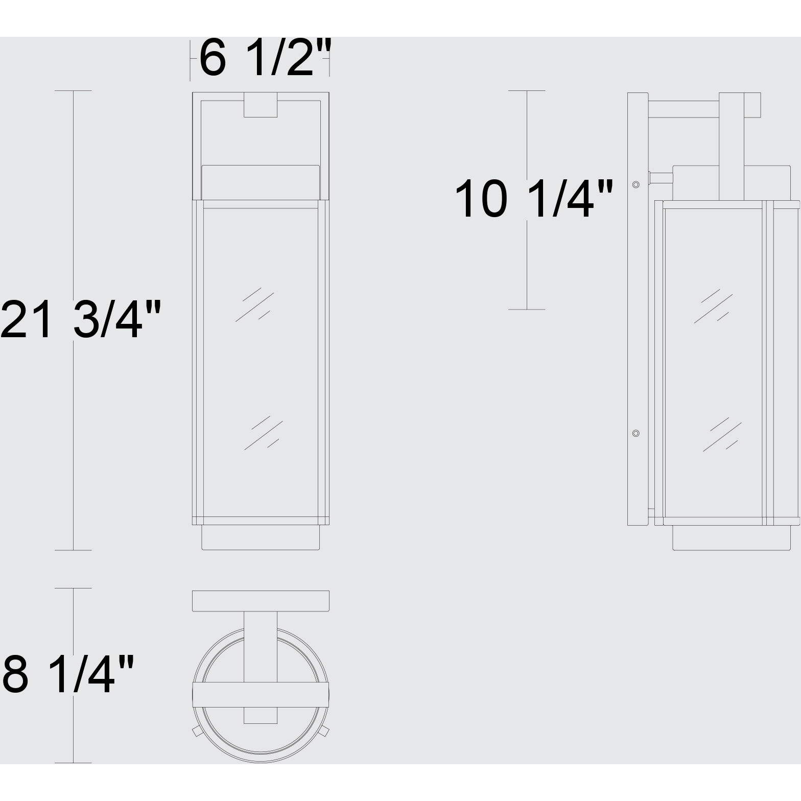 Winston LED 21.75 inch Sand Black Outdoor Wall Sconce