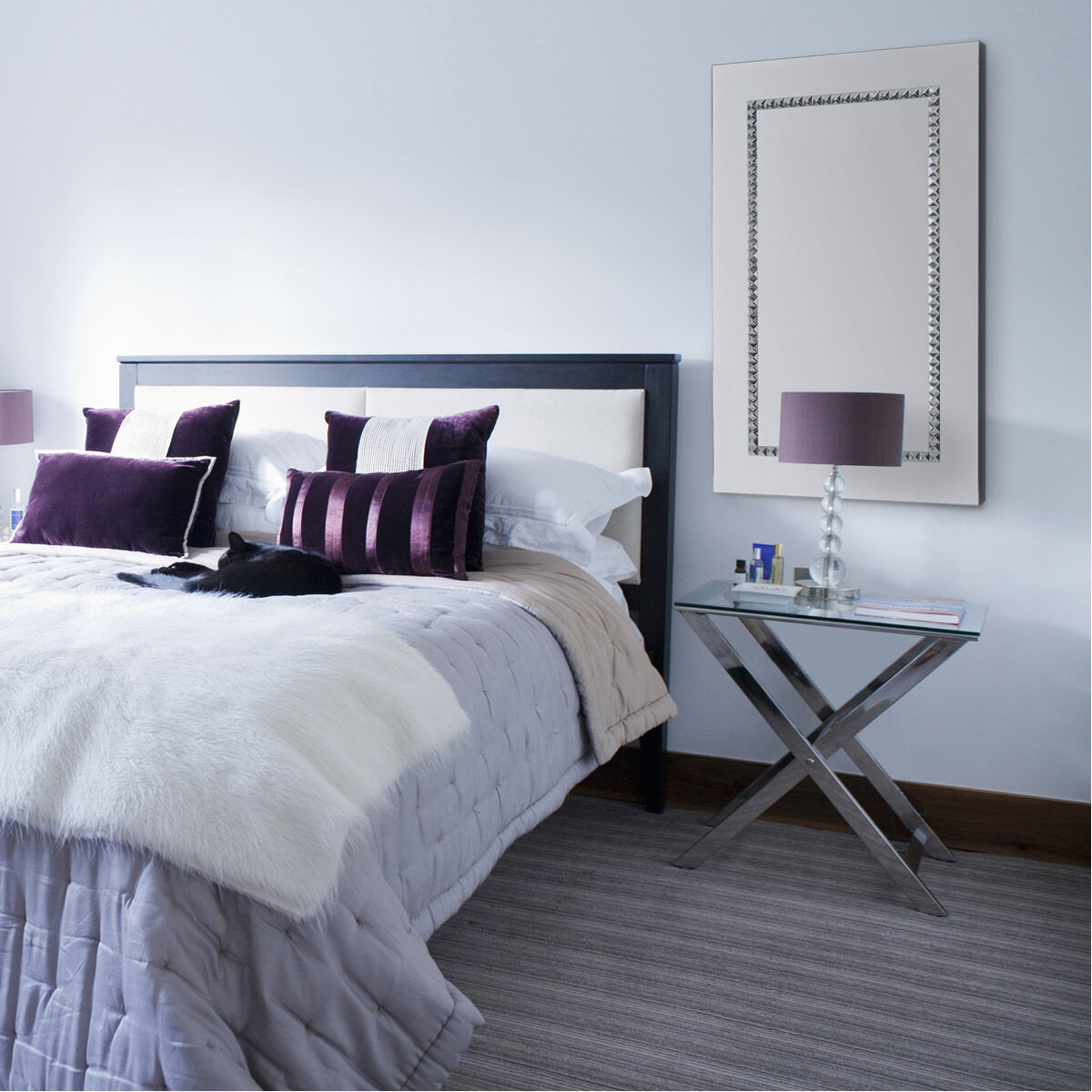 Embedded Jewels 40 X 24 inch Chrome Wall Mirror