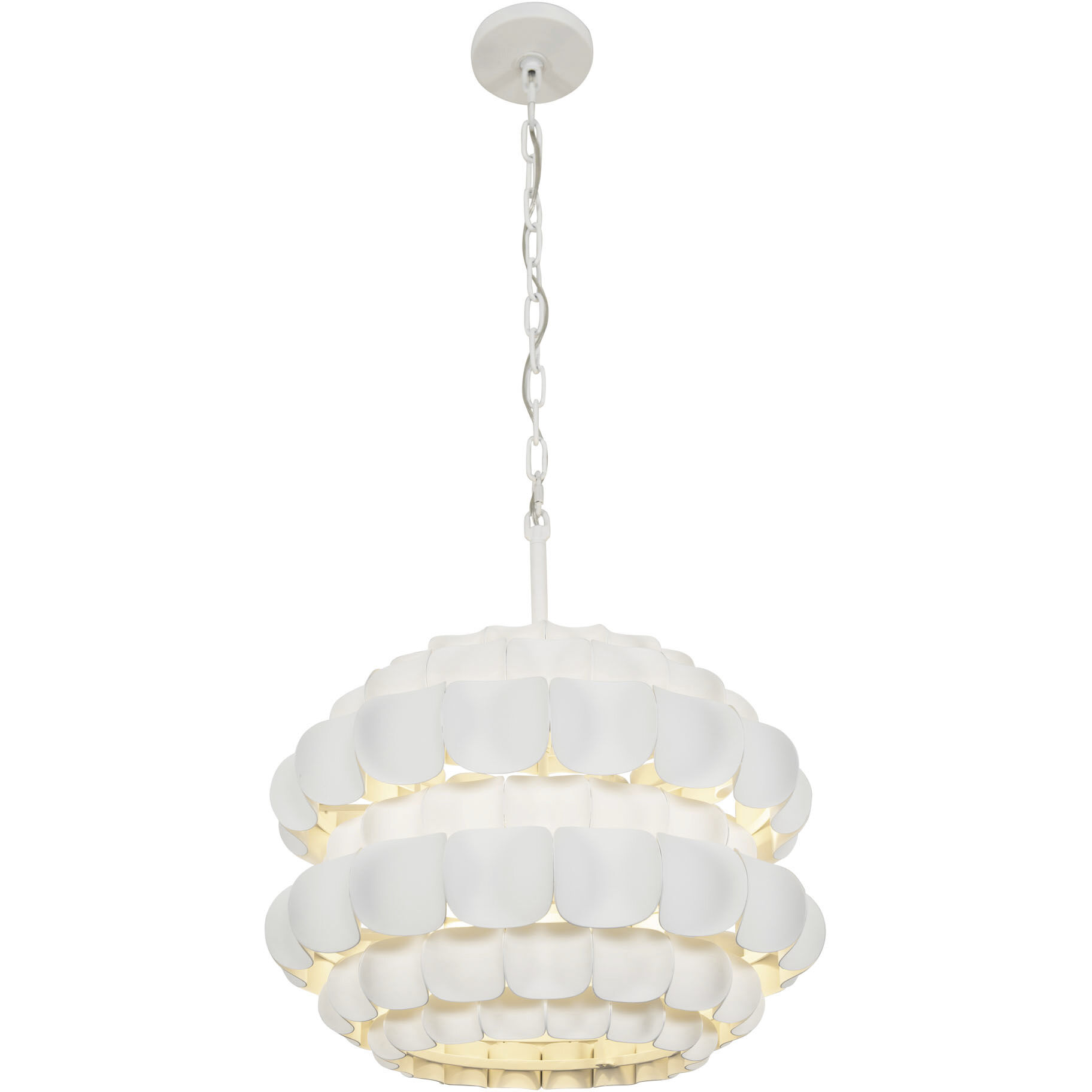 Swoon 3 Light 20 inch Matte White Pendant Ceiling Light, Smithsonian Collaboration