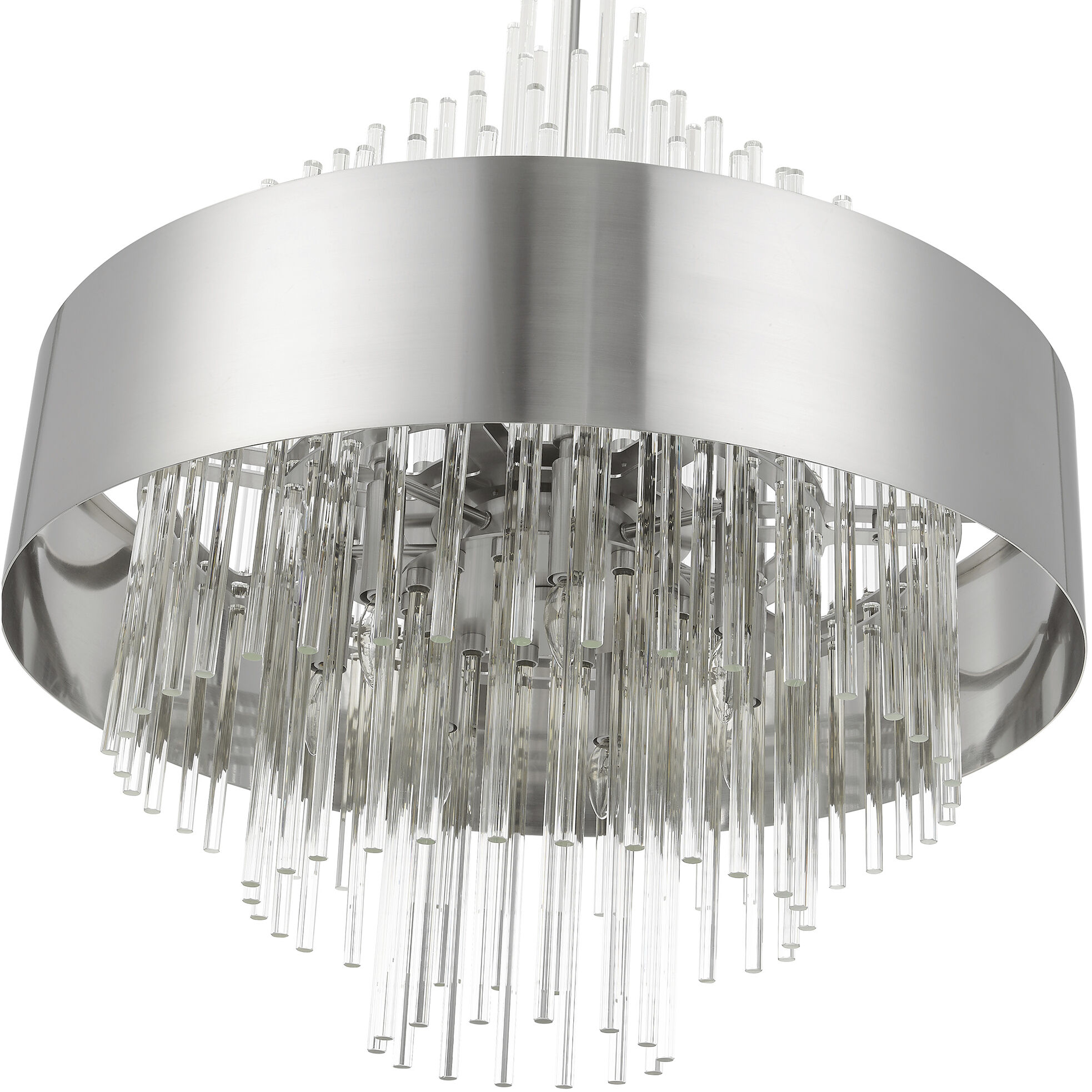 Orenburg 14 Light 35 inch Brushed Nickel Large Pendant Chandelier Ceiling Light