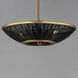 Rattan 3 Light 20.25 inch Natural Aged Brass Pendant System Ceiling Light