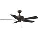 Linden Outdoor 44 44 inch Bronze with Matte White ABS Blades Indoor/Outdoor Ceiling Fan