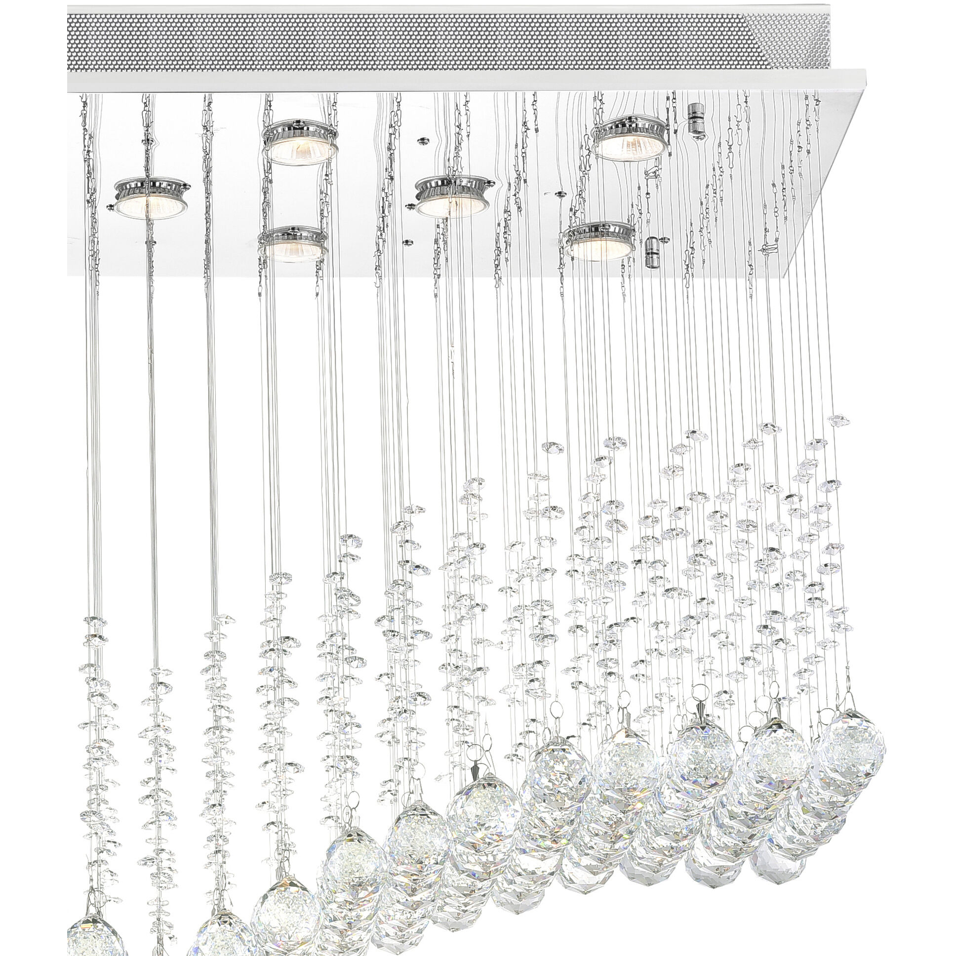 Twinkle 11 Light 17 inch Chrome Flush Mount Ceiling Light