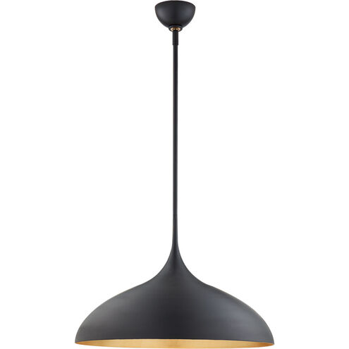 AERIN Agnes 1 Light 21 inch Matte Black Pendant Ceiling Light in Matte Bronze, Large