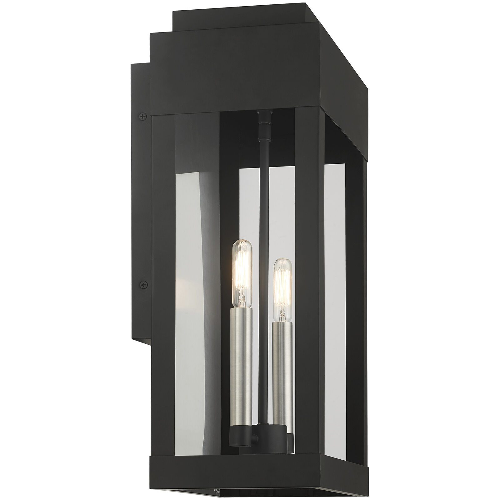 York 2 Light 19 inch Black Outdoor Wall Lantern