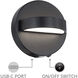 Chapeau 1 Light 6.25 inch Black Flush Mount Ceiling Light in 2700K, dweLED