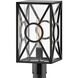 Coastal Elements Brixton 1 Light 15.5 inch Black Outdoor Post Mount Lantern, Medium