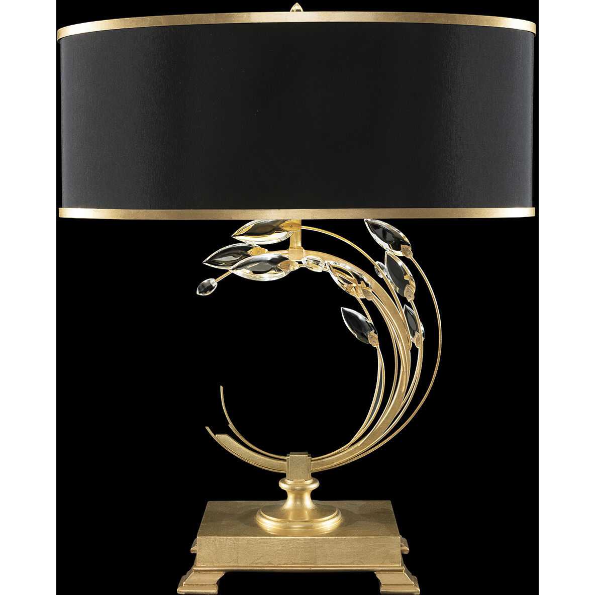 Crystal Laurel 31 inch 150 watt Gold Table Lamp Portable Light