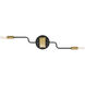 Austen 2 Light 5.25 inch Black with Lacquered Brass Sconce Wall Light