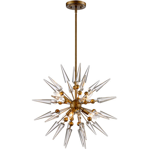 Collins 6 Light 24 inch Antique Gold Pendant Ceiling Light