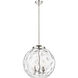 Ballston Athens Water Glass LED 15.75 inch Polished Nickel Statement Pendant Ceiling Light