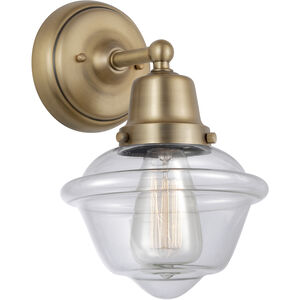 Aditi Oxford 1 Light 8 inch Brushed Brass Sconce Wall Light in Clear Glass