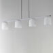 Scoop 4 Light 46 inch Polished Chrome Linear Pendant Ceiling Light in Marble