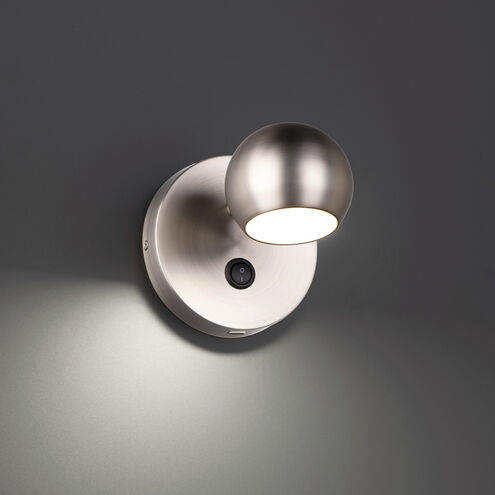 Duplex Reading Light Wall Light in Brushed Nickel, dweLED