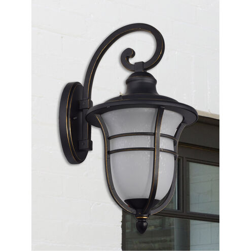 Springdale 1 Light 18 inch Black Gold Outdoor Wall Sconce