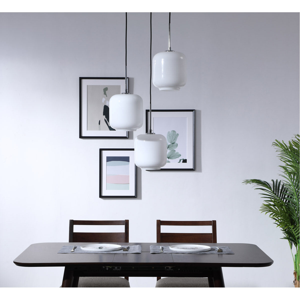 Collier 3 Light 17.5 inch Chrome Pendant Ceiling Light