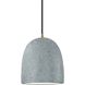 Radiance Collection LED 9 inch Antique Brass and Concrete and Black Pendant Ceiling Light