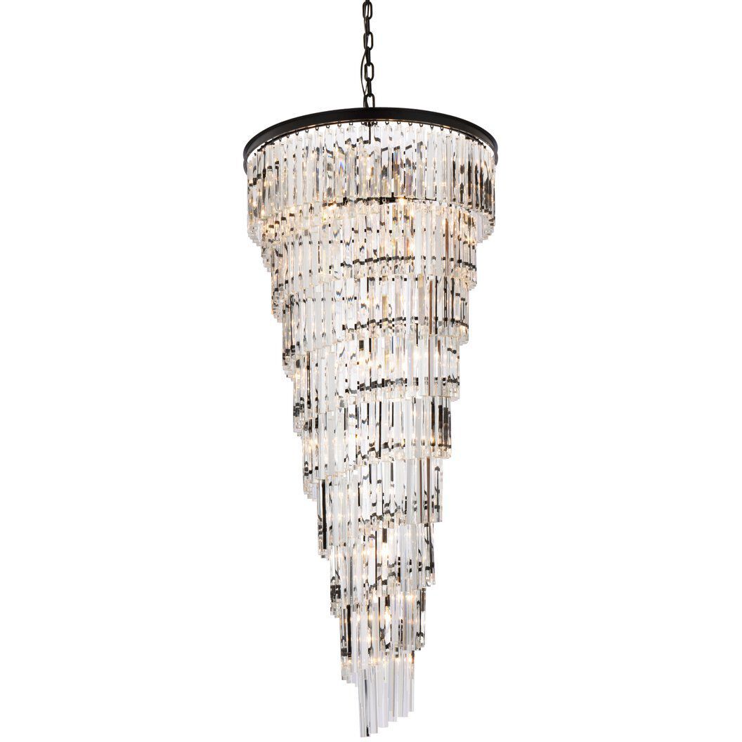 Sydney 35 Light 30 inch Matte Black Chandelier Ceiling Light