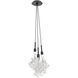 Blossom LED 9.7 inch Matte Black Pendant Ceiling Light in 2700K LED, Cluster