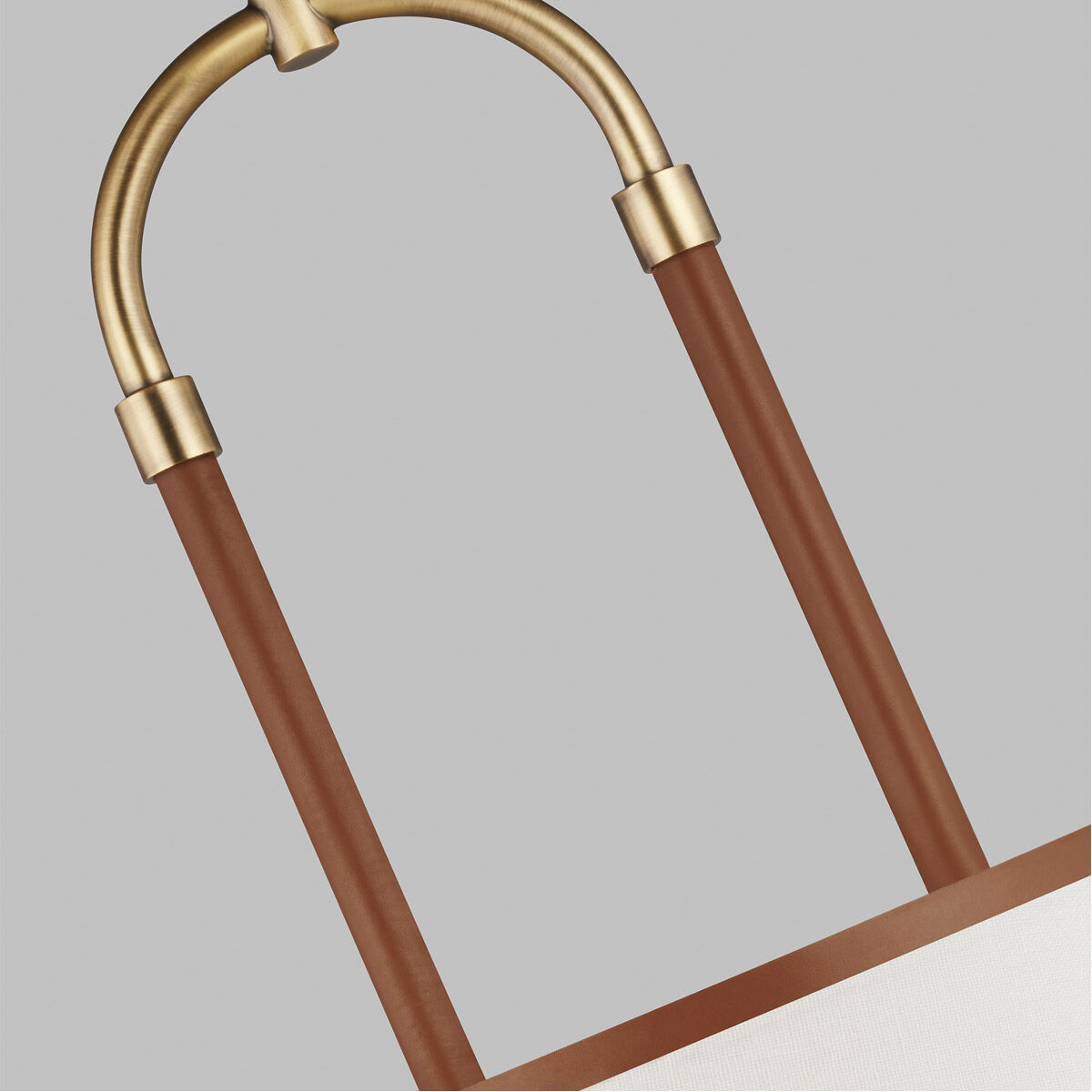 Katie 1 Light 12 inch Time Worn Brass / Saddle Leather Pendant Ceiling Light