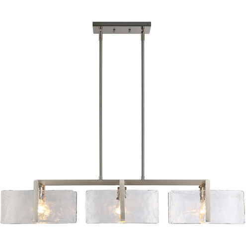 Aenon Linear Pendant Ceiling Light in Pewter