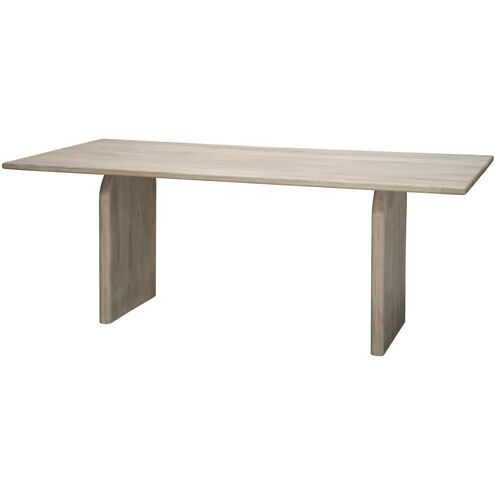 Arc 78.75 X 29.5 inch Light Bleach Dining Table