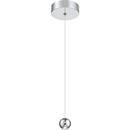 Itty LED 2 inch Chrome Mini Pendant Ceiling Light