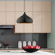 Allison 1 Light 14 inch Shiny Black Mini Pendant Ceiling Light