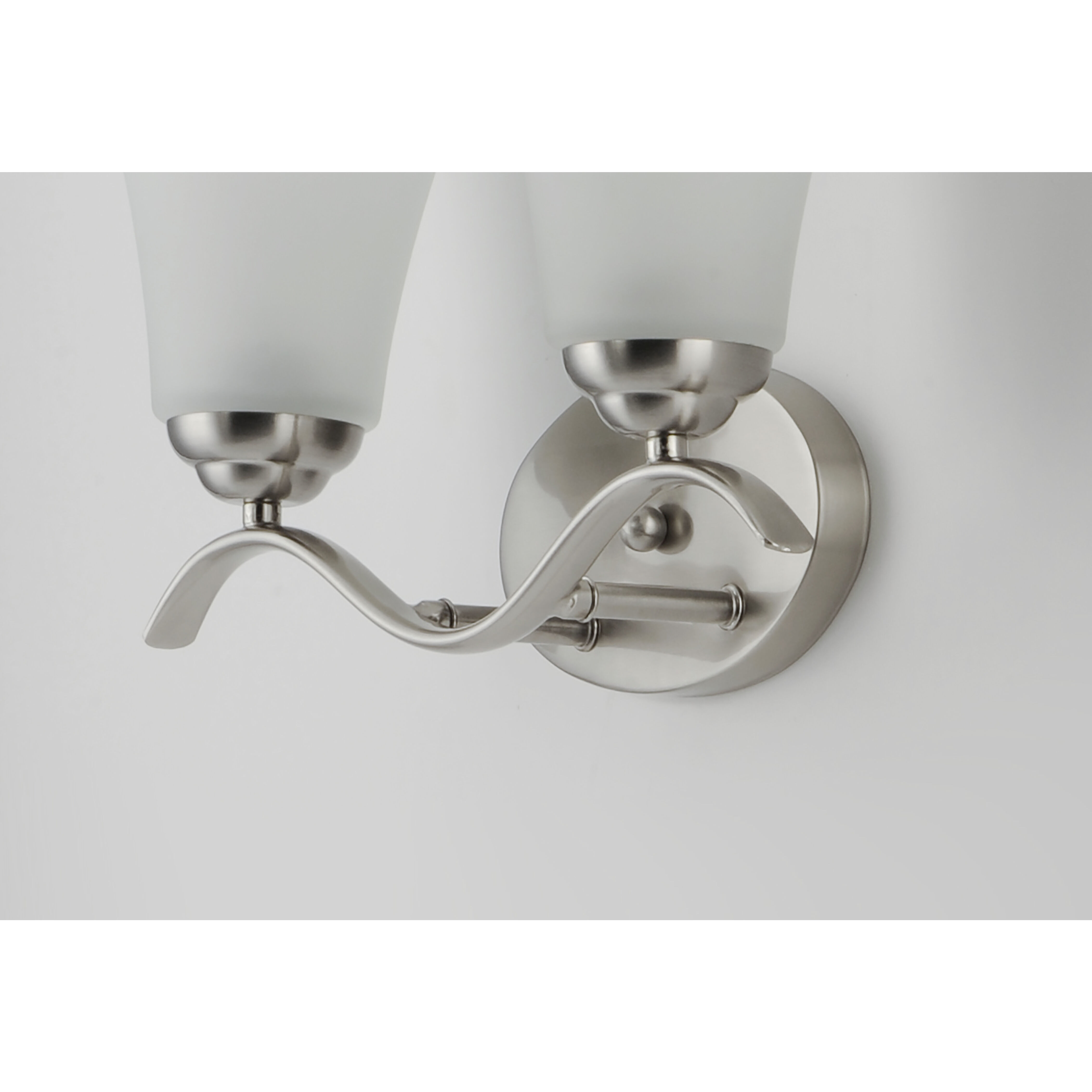 Vital 2 Light 15 inch Satin Nickel Bath Vanity Wall Light