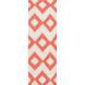 Frontier 96 X 30 inch Bright Orange, Cream Rug