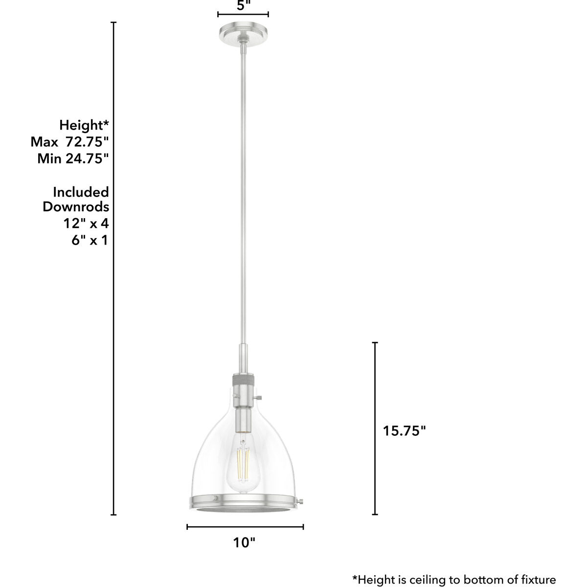 Van Nuys 1 Light 10 inch Brushed Nickel Pendant Ceiling Light