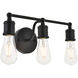 Serif 3 Light 15 inch Black Wall Sconce Wall Light