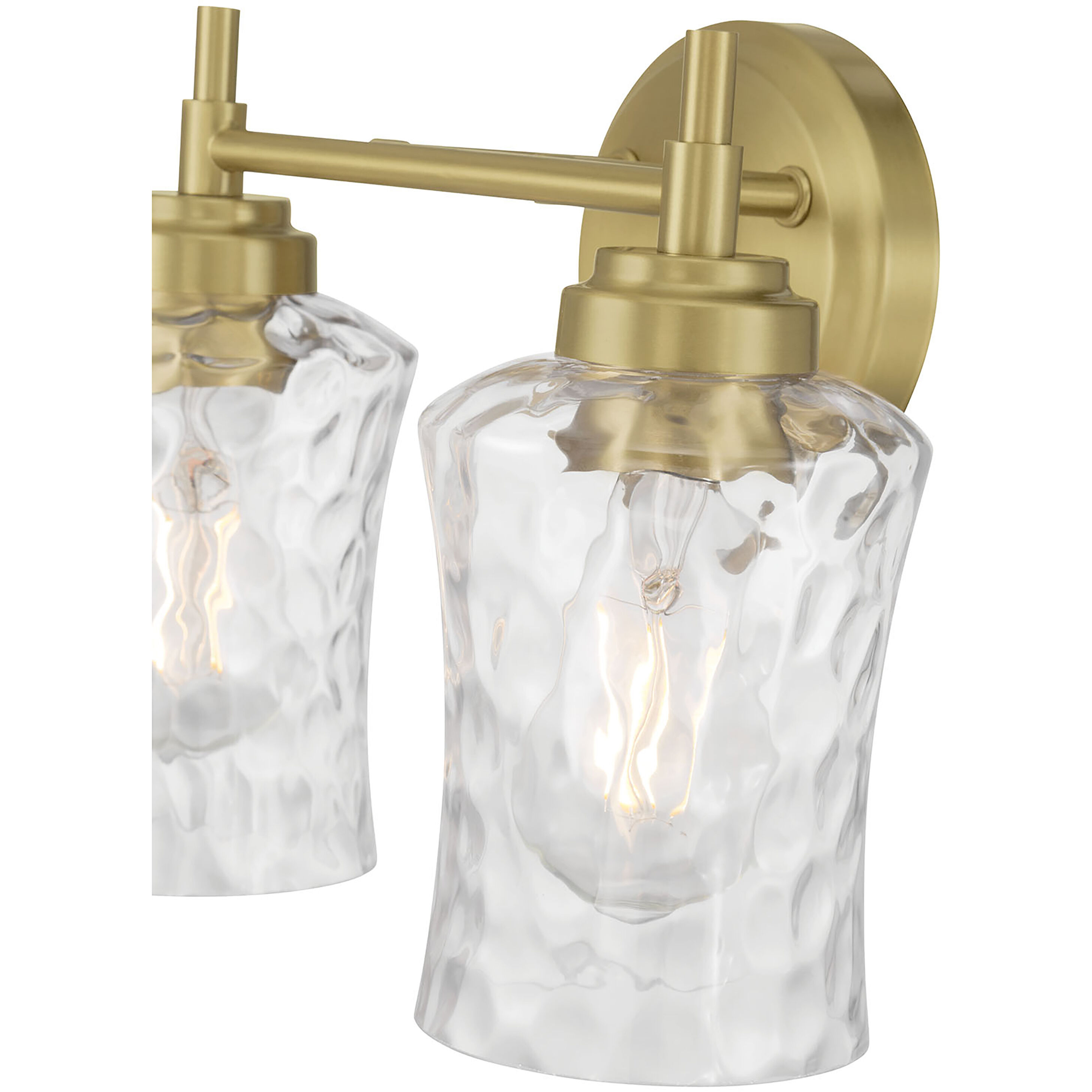 Clarvyn 2 Light 12.75 inch Vintage Brass Bathroom Vanity Light Wall Light